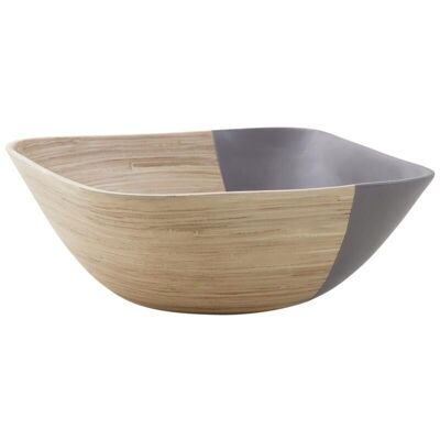 Basket in natural bamboo and lacquered plum-CCO9020