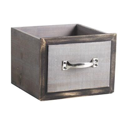 Square drawer baskets in stained wood-CCO910SP