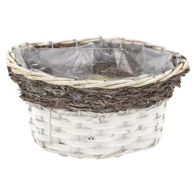 Round basket in wood and salim-CCO9231P