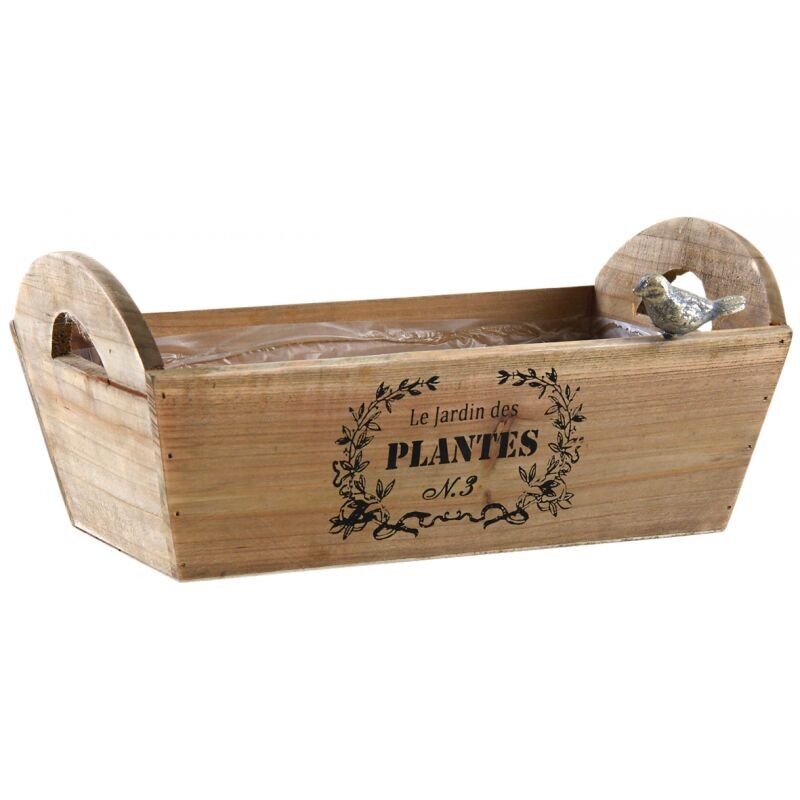 Rectangular basket in stained wood-CCO9500P