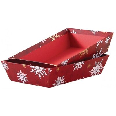 Red Christmas manna with snowflakes-CCO9520