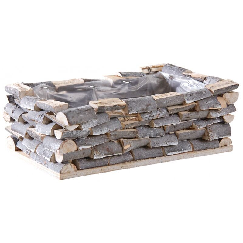 Cesto rettangolare in legno grezzo-CCO9710P