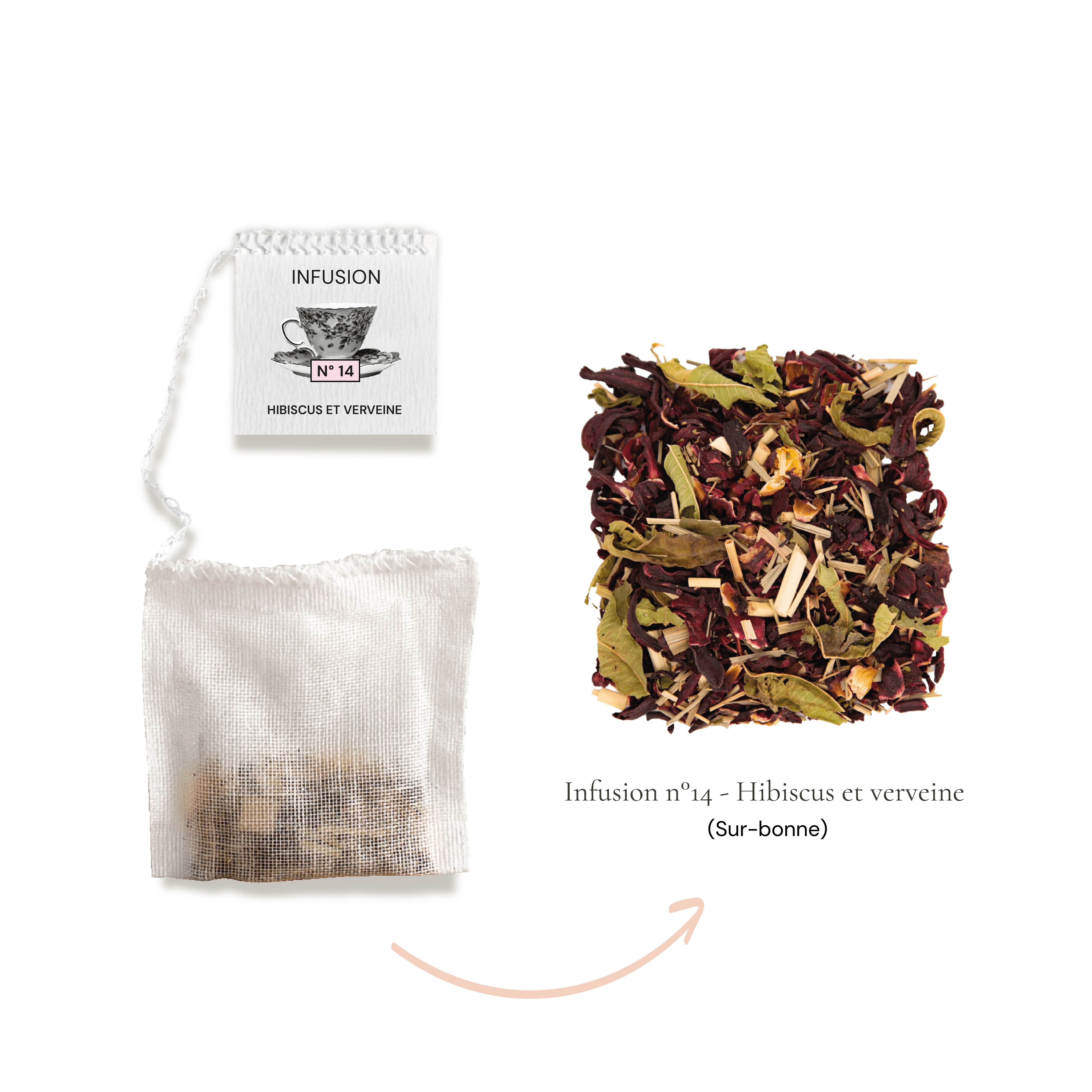 Super-good / Aufguss Nr. 14: Hibiskus und Eisenkraut (100 lose Beutel – ohne Karton), geeignet für Cafés, Hotels, Restaurants, Schönheitssalons, Institute, Spas...