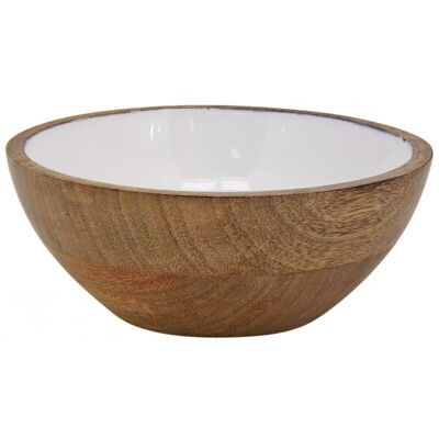 Mango wood and resin basket-CCO9830