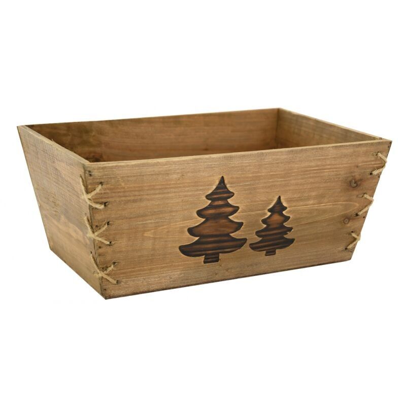 Stained wooden basket Sapin-CCO9930