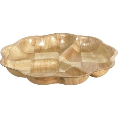 Natural birch compartment basket-CCP1170