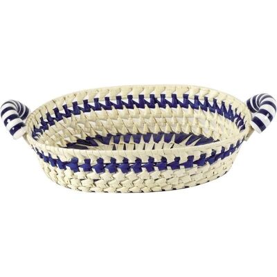 Basket in palm and ceramic-CDA1930