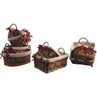 Wicker and wood baskets-CDA511SJ