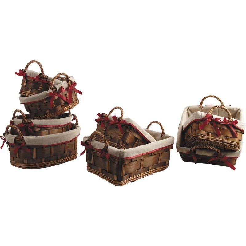 Wicker and wood baskets-CDA511SJ