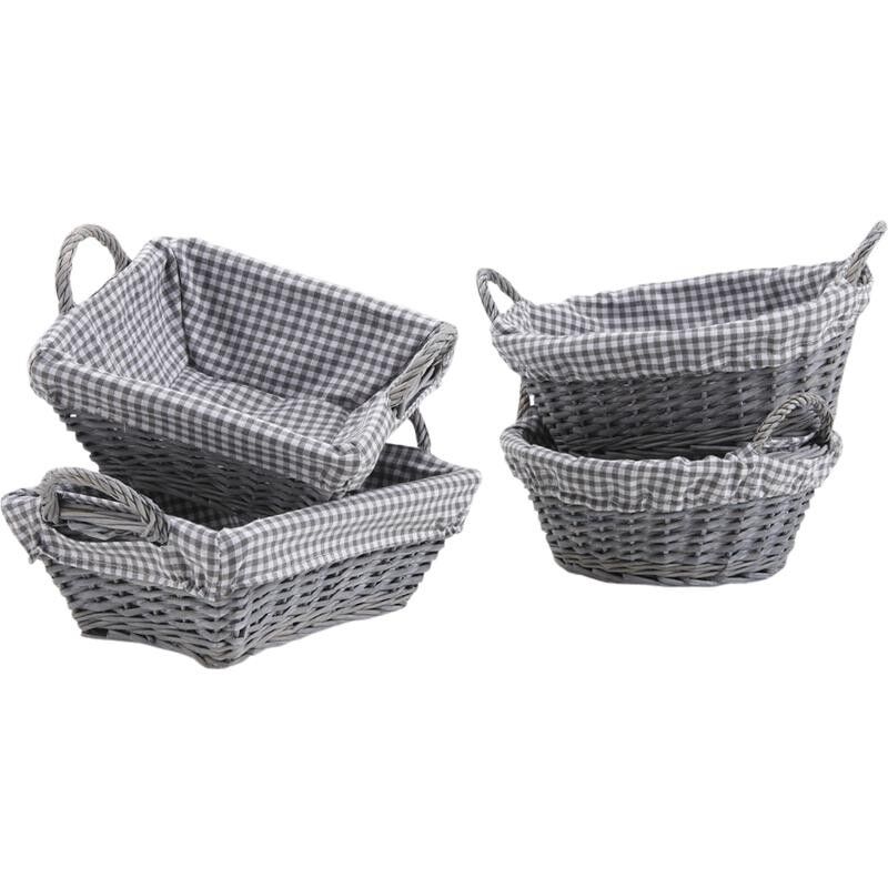Gray split wicker basket-CDA5230C