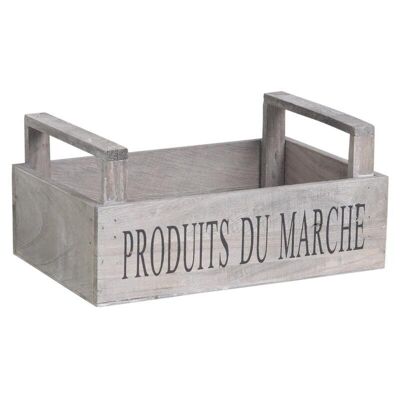 Corbeille en bois teinté Produits du Marché-CDA5600