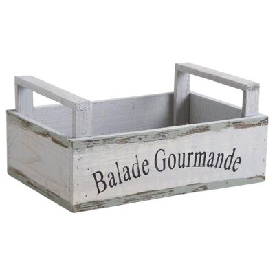 Stained wooden basket Balade Gourmande-CDA5750