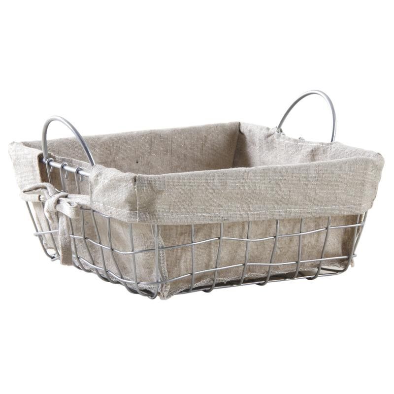 Cesto in metallo laccato argento-CDA5820J