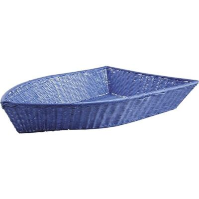 Blue synthetic rattan boat basket-CFA2590