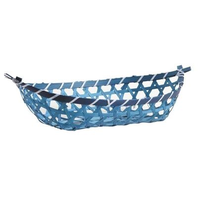 Blue bamboo boat basket-CFA2660