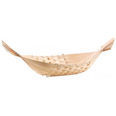 Natural bamboo boat basket-CFA2780