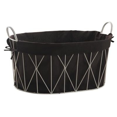 Metal and cotton laundry basket-CLI1850C