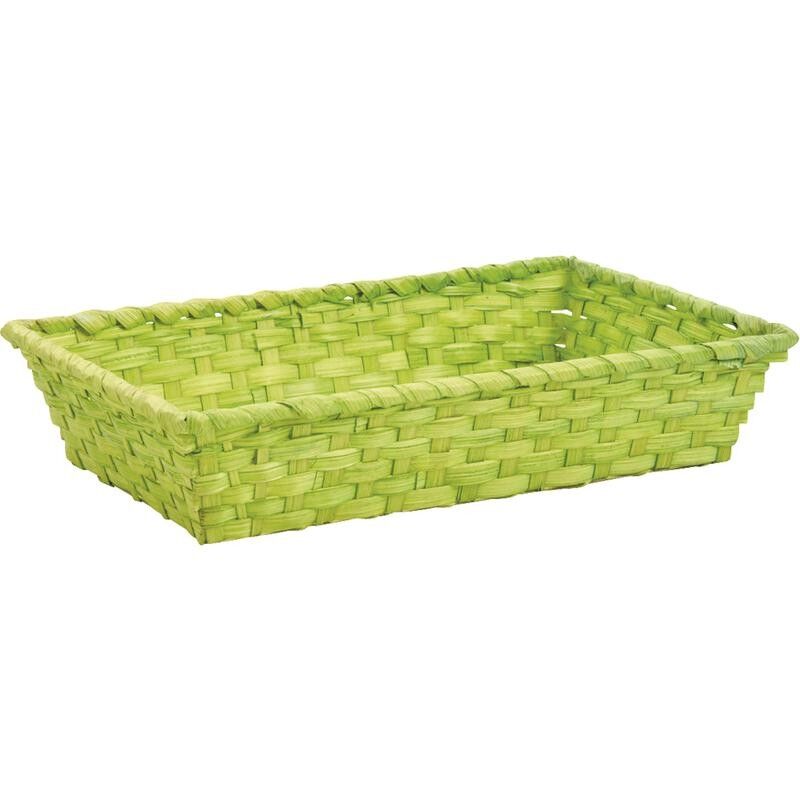 Cestino in bambù tinto verde anice-CMA3750