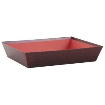 Manne en carton croco rouge-CMA3851