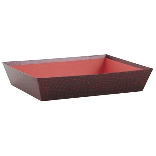 Manne en carton croco rouge-CMA3852