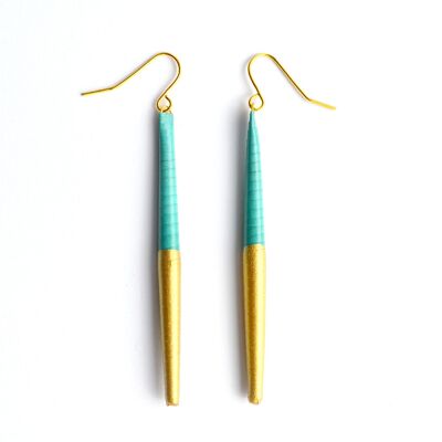 Bead Earring Half Gold