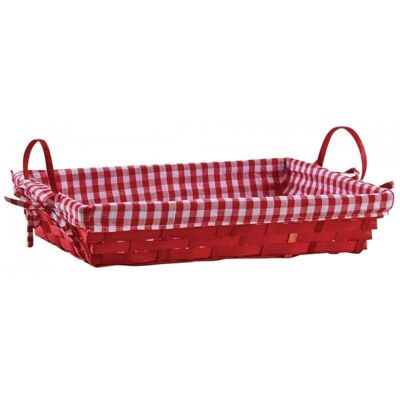 Cesta de bambú teñida de rojo-CMA4882C