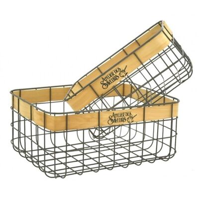 Metal and wooden baskets Atelier des Saveurs-CMA513S