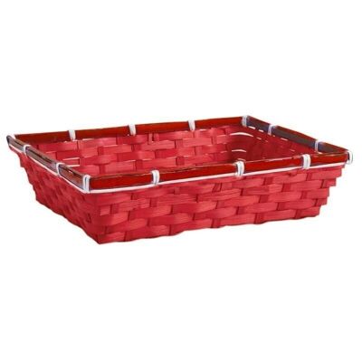 Red tinted bamboo basket-CMA5150