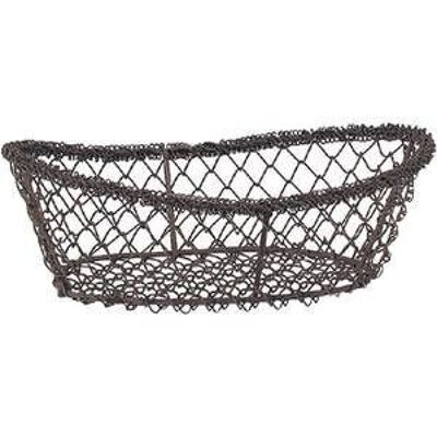 Aged wire mesh bread basket-CPA1010