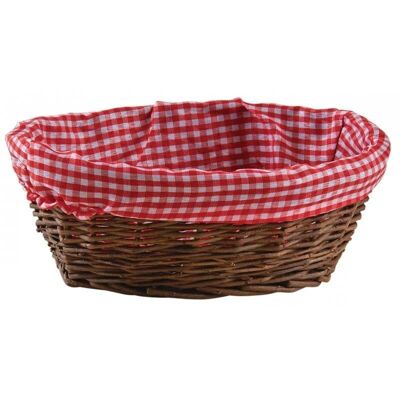 Wicker basket with gingham lining-CPA1610C