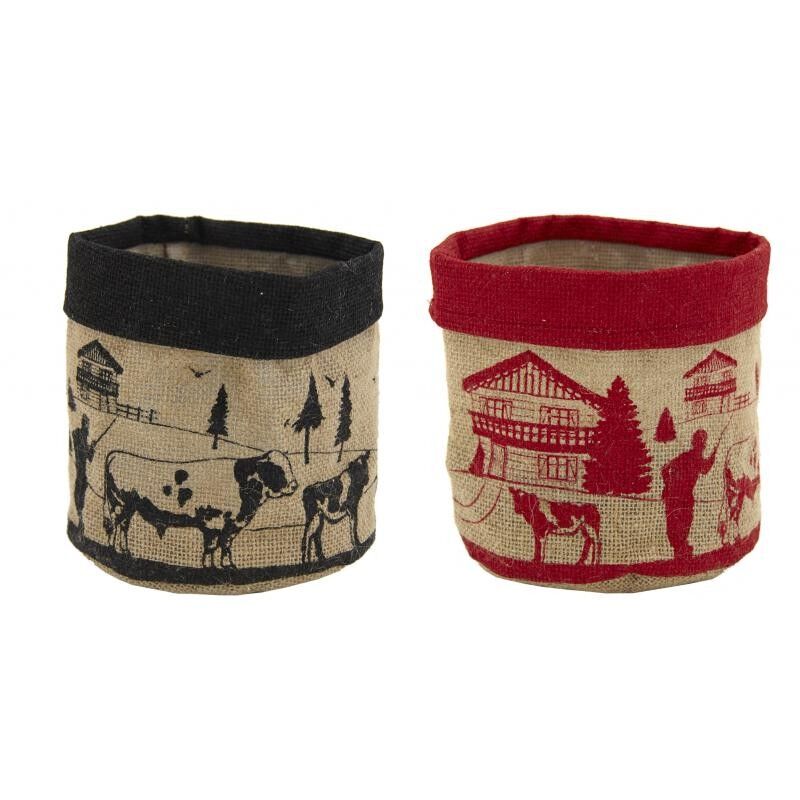 Cestino Poya in juta naturale e colorata-CPA1870