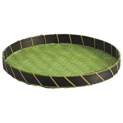 Green bamboo flat basket-CPL1850