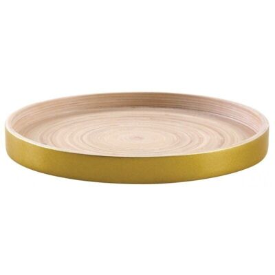 Round lacquered bamboo tray-CPL1980