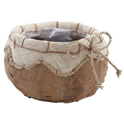 Coconut and rope flowerpot-CPO153SP