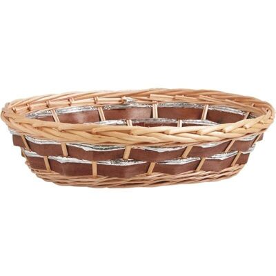 Basket in split wicker and wood-CPR2950