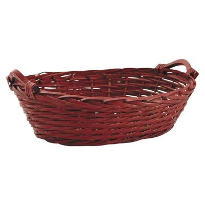 Red split wicker basket-CPR2980