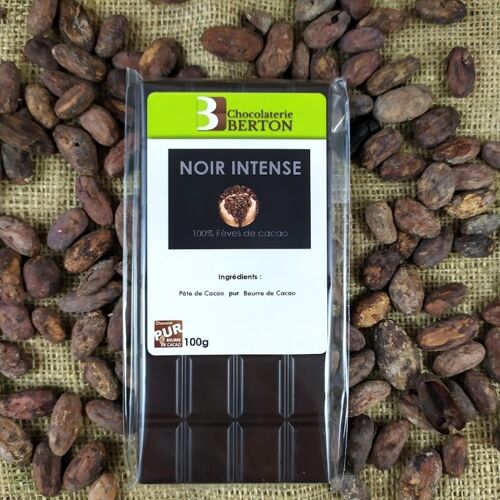 Tablette Chocolat 100% Noir Intense