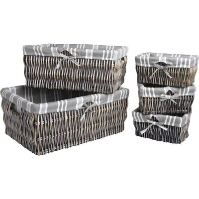 Wicker storage baskets-CRA338SC