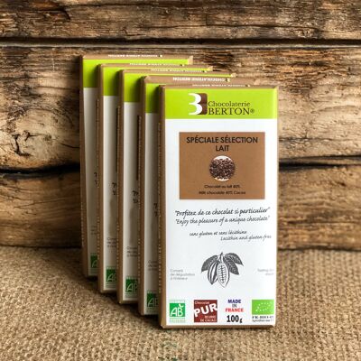 Tablette Chocolat Bio Spéciale Sélection Lait 40% 100g