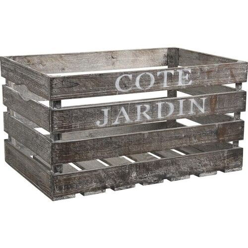 Caisse en bois vieilli Côté Jardin-CRA3581
