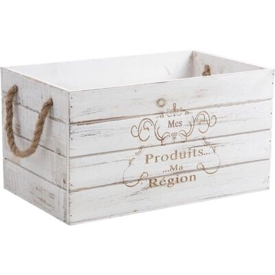 Stained wooden storage crate-CRA4290