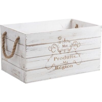 Caja de almacenamiento de madera teñida-CRA4290