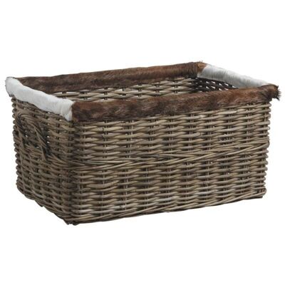 Poelet and goatskin storage baskets-CRA448S