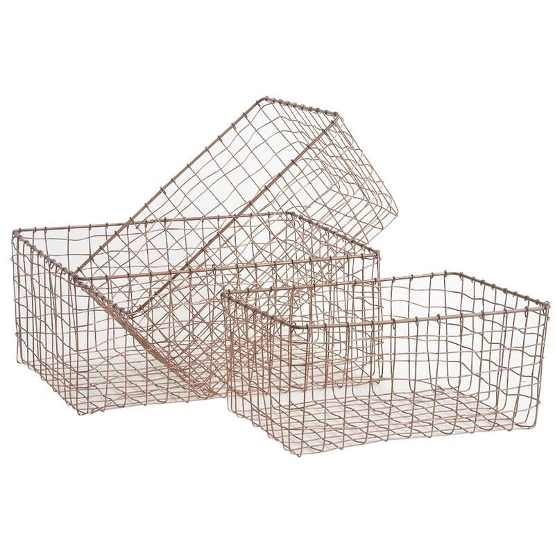 Contenitori rettangolari in metallo rame-CRA475S