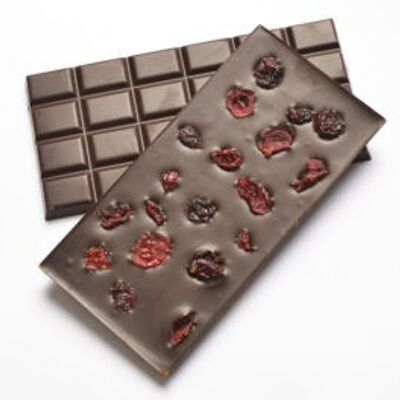 Tablette Chocolat Bio Noir 74% Cranberry