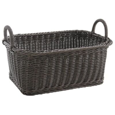 Synthetic rattan storage basket-CRA4771