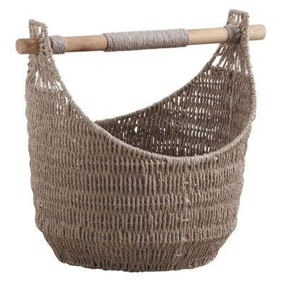 Corded paper basket taupe-CRA4810