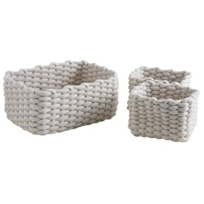 Rectangular cotton rope baskets-CRA493S