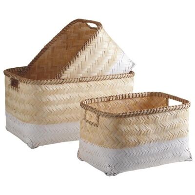Lacquered bamboo storage baskets-CRA503S