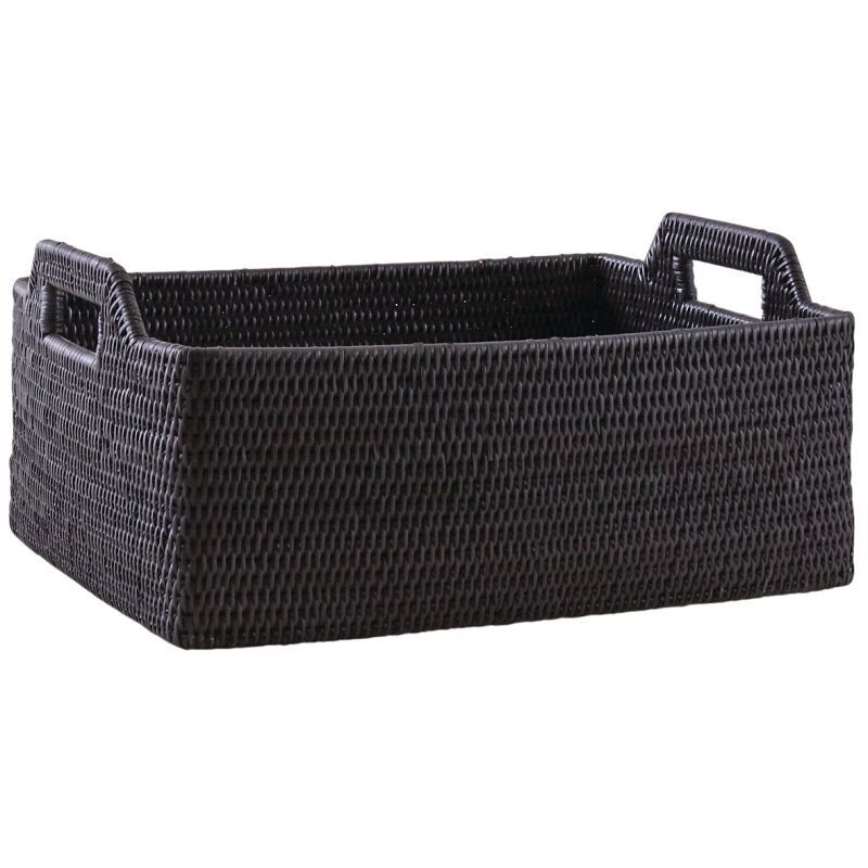 Lacquered rattan basket-CRA5790